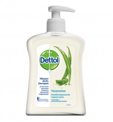 Мыло жидкое для рук, Dettol (Деттол) 250 мл антибактериальное алоэ и витамин Е